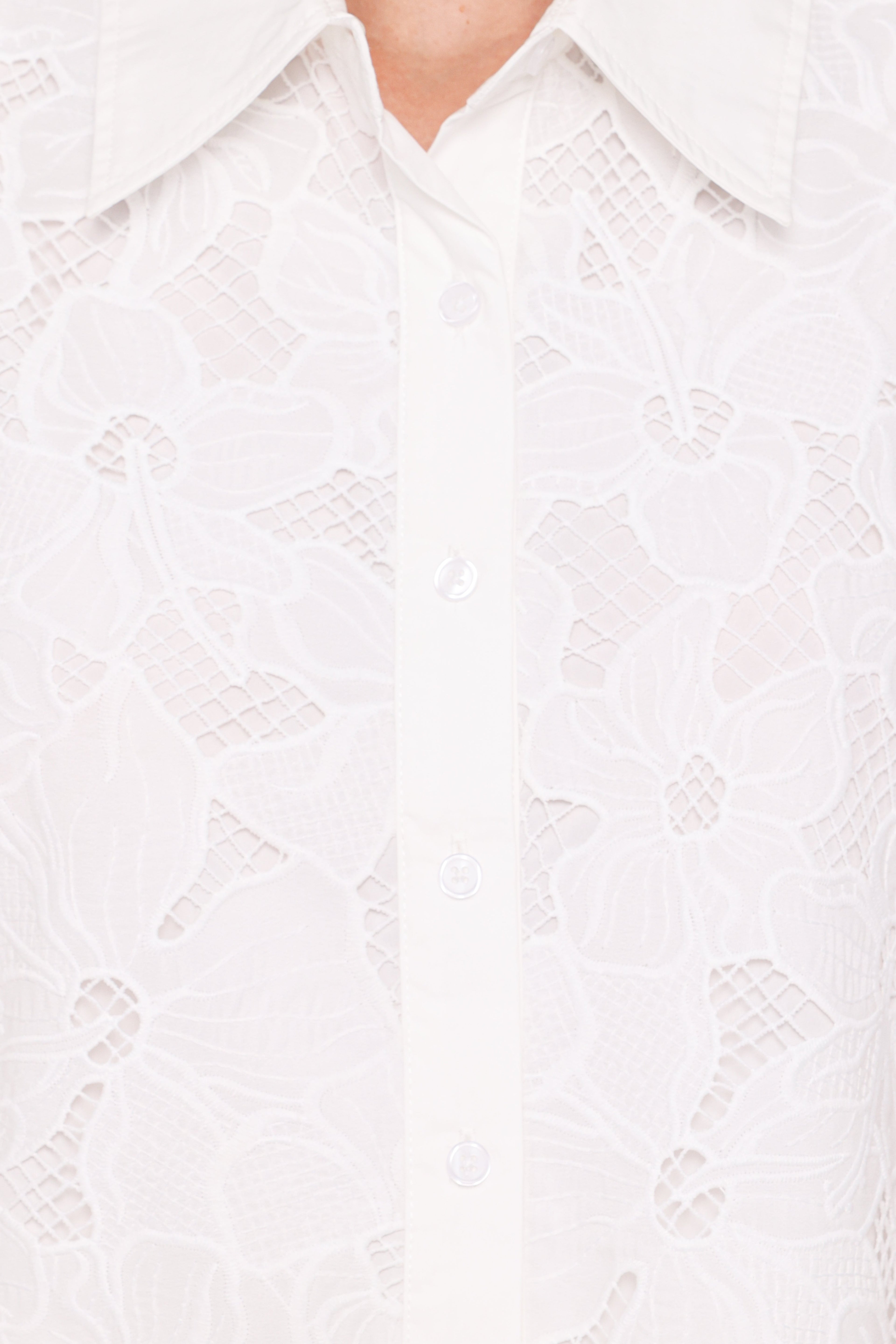 Fidelma Cropped Shirt - White